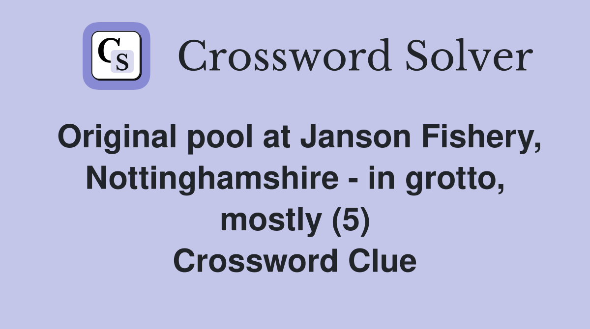 Original pool at Janson Fishery, Nottinghamshire in grotto, mostly (5